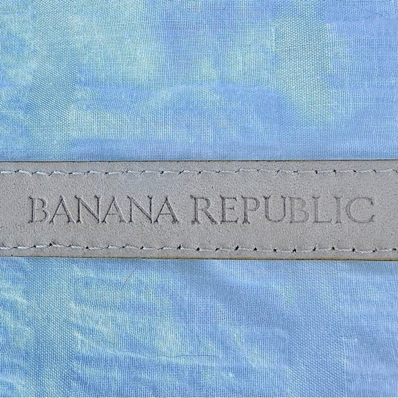 Banana Republic Italian Croc Embossed Leather Belt Yellow | Gold XS - Picture 2 of 9